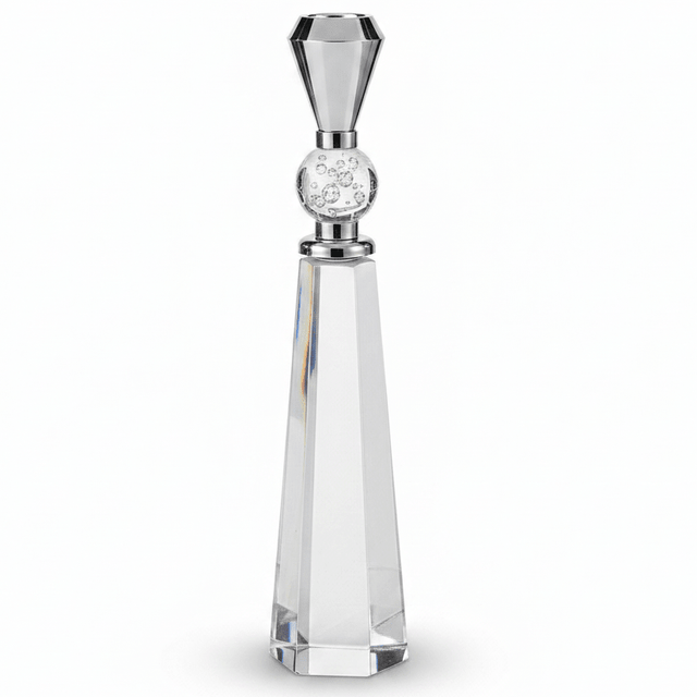 Premium Crystal & Metal Candle Holder Stand for Luxury Interior and Wedding Decoration – 23.5cm - Al Kabayel Discount CentrePremium Crystal & Metal Candle Holder Stand for Luxury Interior and Wedding Decoration – 23.5cmHome Décor AccentsAKDCAl Kabayel Discount Centre