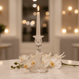 Premium Glass Footed Decorative Candle Holder for Luxury Interior and Event Styling – 18cm - Al Kabayel Discount CentrePremium Glass Footed Decorative Candle Holder for Luxury Interior and Event Styling – 18cmHome Décor AccentsAKDCAl Kabayel Discount Centre
