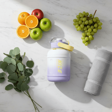 Premium Purple Stainless Steel Vacuum Insulated Water Bottle with Stylish Yellow Carry Handle 1200ml - Al Kabayel Discount CentrePremium Purple Stainless Steel Vacuum Insulated Water Bottle with Stylish Yellow Carry Handle 1200mlWater BottlesAKDCAl Kabayel Discount Centre