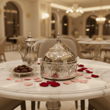Premium Silver Stainless Steel Tajine with Palm Tree Landscape Design — 22cm | Arabic Heritage Serving Dish - Al Kabayel Discount CentrePremium Silver Stainless Steel Tajine with Palm Tree Landscape Design — 22cm | Arabic Heritage Serving DishServing TraysAKDCAl Kabayel Discount Centre