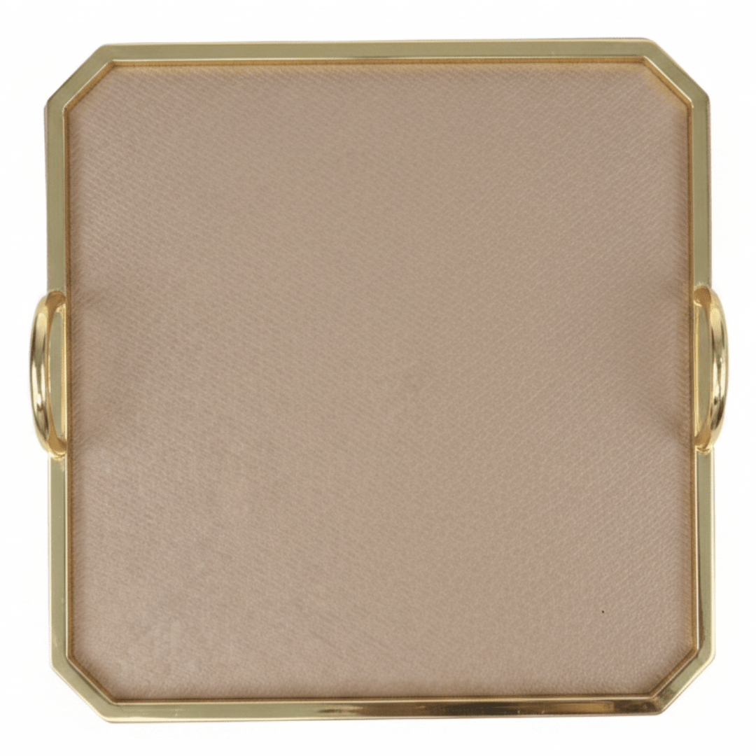 Premium Square Wooden Serving Tray with Metal Border & Leather Finish – 35×35cm - Al Kabayel Discount CentrePremium Square Wooden Serving Tray with Metal Border & Leather Finish – 35×35cmServing TraysAKDCAl Kabayel Discount Centre