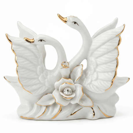 Premium White Ceramic Swan Decorative Showpiece with Floral Design for Elegant Table Styling – Design 1 – 12×10cm - Al Kabayel Discount CentrePremium White Ceramic Swan Decorative Showpiece with Floral Design for Elegant Table Styling – Design 1 – 12×10cmHome Décor AccentsAKDCAl Kabayel Discount Centre