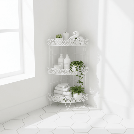 Premium White Metal 3 - Tier Storage Rack for Kitchen Bathroom and Home Organization – 60 cm - Al Kabayel Discount CentrePremium White Metal 3 - Tier Storage Rack for Kitchen Bathroom and Home Organization – 60 cmOrganizers & AccessoriesAKDCAl Kabayel Discount Centre