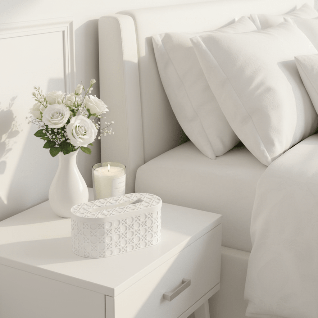Premium White Pop Tissue Box Holder with Elegant Minimalist Design – Luxury Tissue Storage Case for Home & Office 21×10 cm - Al Kabayel Discount CentrePremium White Pop Tissue Box Holder with Elegant Minimalist Design – Luxury Tissue Storage Case for Home & Office 21×10 cmNapkin Holders & Tissue BoxAKDCAl Kabayel Discount Centre