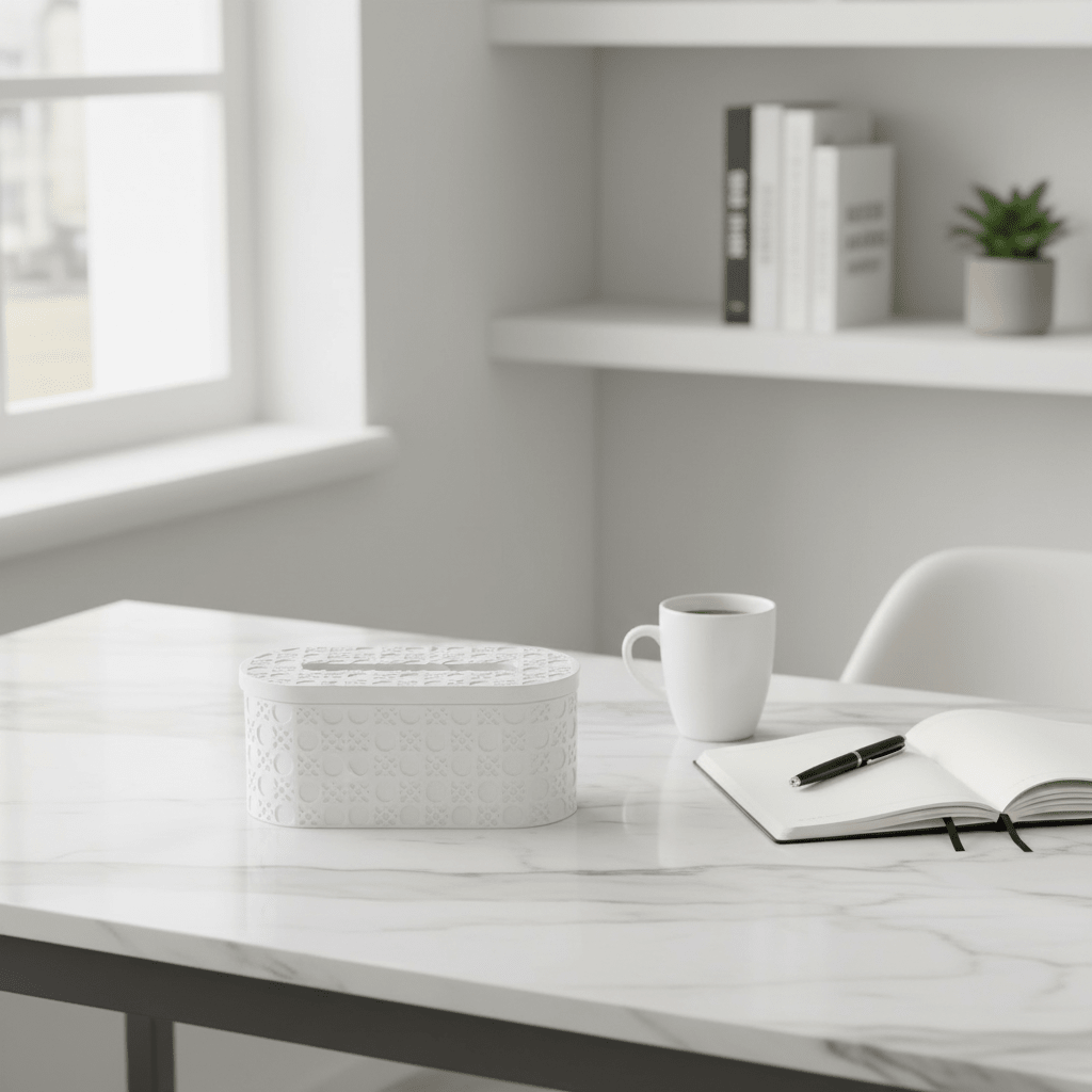 Premium White Pop Tissue Box Holder with Elegant Minimalist Design – Luxury Tissue Storage Case for Home & Office 21×10 cm - Al Kabayel Discount CentrePremium White Pop Tissue Box Holder with Elegant Minimalist Design – Luxury Tissue Storage Case for Home & Office 21×10 cmNapkin Holders & Tissue BoxAKDCAl Kabayel Discount Centre
