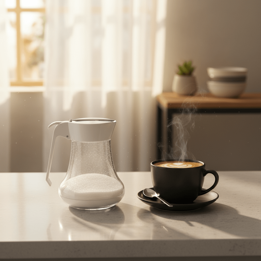Premium White Sugar Dispenser with Flip - Top Lid | Clear Body | 12×6cm - Al Kabayel Discount CentrePremium White Sugar Dispenser with Flip - Top Lid | Clear Body | 12×6cmKitchen Utensils & GadgetsAKDCAl Kabayel Discount Centre