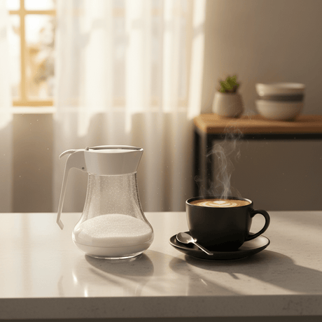 Premium White Sugar Dispenser with Flip - Top Lid | Clear Body | 12×6cm - Al Kabayel Discount CentrePremium White Sugar Dispenser with Flip - Top Lid | Clear Body | 12×6cmKitchen Utensils & GadgetsAKDCAl Kabayel Discount Centre