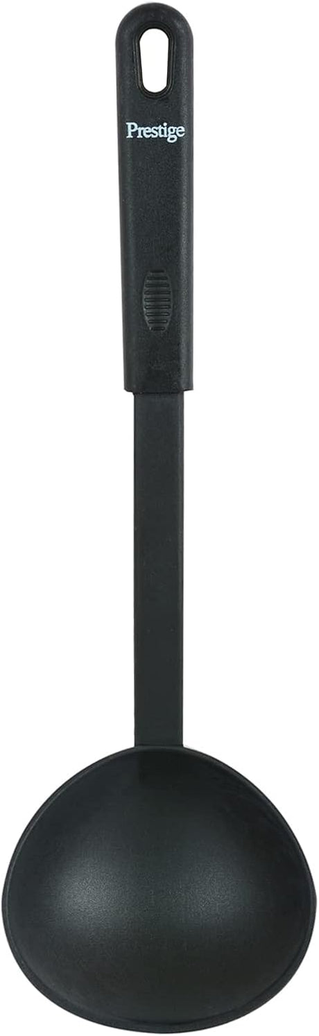 Prestige 5pcs Nylon Kitchen Tool Set, Solid Turner - Slotted Turner - Solid Spoon - Strainer Spoon - Ladle, Black - Al Kabayel Discount CentrePrestige 5pcs Nylon Kitchen Tool Set, Solid Turner - Slotted Turner - Solid Spoon - Strainer Spoon - Ladle, BlackCookware AccessoriesPRESTIGEAl Kabayel Discount Centre