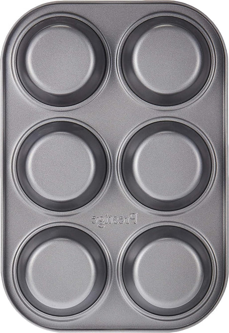 Prestige Carbon Steel 6 Cup Muffin Pan, Premium Non - Stick Coating, Easy Release Cake and Pastries - 28611 - Al Kabayel Discount CentrePrestige Carbon Steel 6 Cup Muffin Pan, Premium Non - Stick Coating, Easy Release Cake and Pastries - 28611Frying Pans & SkilletsPRESTIGEAl Kabayel Discount Centre