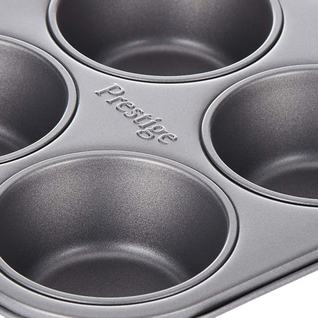 Prestige Carbon Steel 6 Cup Muffin Pan, Premium Non - Stick Coating, Easy Release Cake and Pastries - 28611 - Al Kabayel Discount CentrePrestige Carbon Steel 6 Cup Muffin Pan, Premium Non - Stick Coating, Easy Release Cake and Pastries - 28611Frying Pans & SkilletsPRESTIGEAl Kabayel Discount Centre