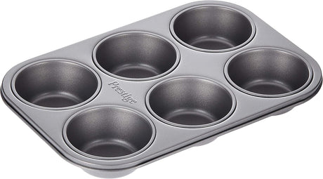 Prestige Carbon Steel 6 Cup Muffin Pan, Premium Non - Stick Coating, Easy Release Cake and Pastries - 28611 - Al Kabayel Discount CentrePrestige Carbon Steel 6 Cup Muffin Pan, Premium Non - Stick Coating, Easy Release Cake and Pastries - 28611Frying Pans & SkilletsPRESTIGEAl Kabayel Discount Centre
