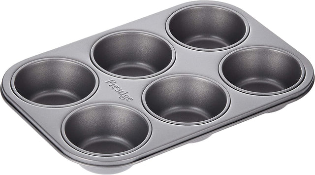 Prestige Carbon Steel 6 Cup Muffin Pan, Premium Non - Stick Coating, Easy Release Cake and Pastries - 28611 - Al Kabayel Discount CentrePrestige Carbon Steel 6 Cup Muffin Pan, Premium Non - Stick Coating, Easy Release Cake and Pastries - 28611Frying Pans & SkilletsPRESTIGEAl Kabayel Discount Centre