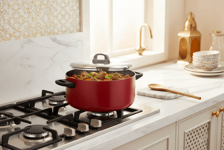 Prestige Classique 28cm Non - Stick Casserole – 3X Ultra Tough with Steel Lid, Red (PR15916) - Al Kabayel Discount CentrePrestige Classique 28cm Non - Stick Casserole – 3X Ultra Tough with Steel Lid, Red (PR15916)CasserolesPRESTIGEAl Kabayel Discount Centre