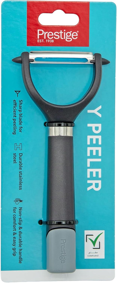 Prestige Easy Prep Y-Shape Peeler | Sharp Stainless Steel Blade | Non-Slip Ergonomic Handle | PR49288 - Al Kabayel Discount CentrePrestige Easy Prep Y-Shape Peeler | Sharp Stainless Steel Blade | Non-Slip Ergonomic Handle | PR49288PeelersPRESTIGEAl Kabayel Discount Centre