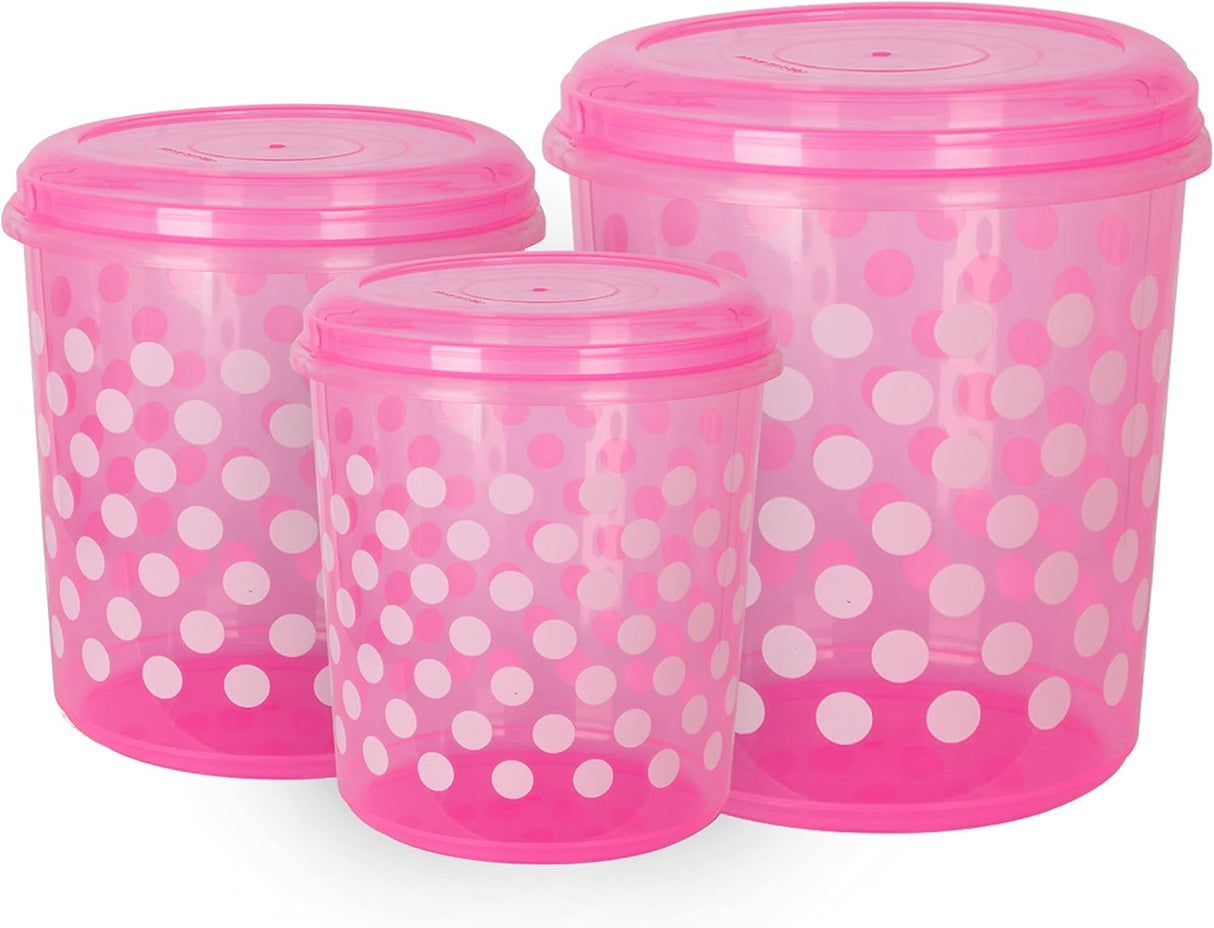 PRESTO Food Container Set 3pcs 5000ml+7000ml+10000ml, Pink - Al Kabayel Discount CentrePRESTO Food Container Set 3pcs 5000ml+7000ml+10000ml, PinkFood ContainersPRESTOAl Kabayel Discount Centre