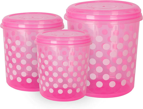 PRESTO Food Container Set 3pcs 5000ml+7000ml+10000ml, Pink - Al Kabayel Discount CentrePRESTO Food Container Set 3pcs 5000ml+7000ml+10000ml, PinkFood ContainersPRESTOAl Kabayel Discount Centre