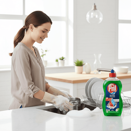 Pril Cold Power Hand Dishwashing Liquid, With 5+ Self - Degreasing Action Power, Long - lasting Formula for Removing Stubborn Stains and Elimination of Unpleasant Odours, Apple, 500ML - Al Kabayel Discount CentrePril Cold Power Hand Dishwashing Liquid, With 5+ Self - Degreasing Action Power, Long - lasting Formula for Removing Stubborn Stains and Elimination of Unpleasant Odours, Apple, 500MLHousehold CleaningPRILAl Kabayel Discount Centre