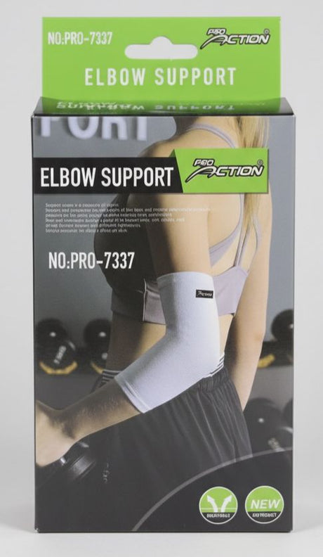 Pro Action Elbow Support, Breathable, 4 - way Elastic Compression System, 70% Nylon - 30% Spandex, PRO - 7337 - Al Kabayel Discount CentrePro Action Elbow Support, Breathable, 4 - way Elastic Compression System, 70% Nylon - 30% Spandex, PRO - 7337Sports, Fitness & OutdoorsPRO ACTIONAl Kabayel Discount Centre