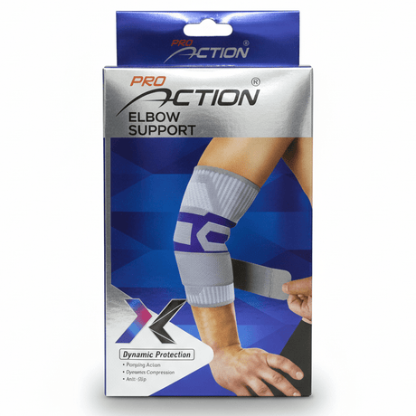 Pro Action Elbow Support – Dynamic Compression Brace | Gray/Blue | (Pro - 6110) - Al Kabayel Discount CentrePro Action Elbow Support – Dynamic Compression Brace | Gray/Blue | (Pro - 6110)Sports & FitnessPRO ACTIONAl Kabayel Discount Centre