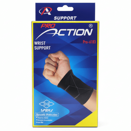Pro Action Wrist Support – Dynamic Compression Sport Brace | Black (Pro - 6183) - Al Kabayel Discount CentrePro Action Wrist Support – Dynamic Compression Sport Brace | Black (Pro - 6183)Sports & FitnessPRO ACTIONAl Kabayel Discount Centre