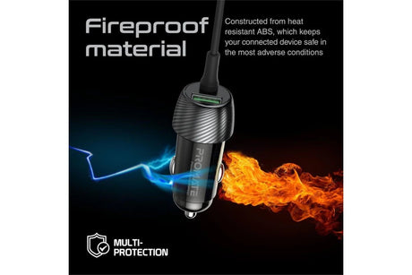 PROMATE 33W Car Charger with Lightning & USB - C Cable, USB - A Port - Al Kabayel Discount CentrePROMATE 33W Car Charger with Lightning & USB - C Cable, USB - A PortCords & AdaptersPROMATEAl Kabayel Discount Centre