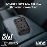 PROMATE 5 in 1 Car Power Inverter DC to AC Multi - Port 200W, Dual USB - C Ports 65W / 30W Power Delivery & Dual QC 18W USB - A Ports, LCD Digital Screen - Al Kabayel Discount CentrePROMATE 5 in 1 Car Power Inverter DC to AC Multi - Port 200W, Dual USB - C Ports 65W / 30W Power Delivery & Dual QC 18W USB - A Ports, LCD Digital ScreenCords & AdaptersPROMATEAl Kabayel Discount Centre