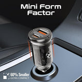 PROMATE Car Charger, Transparent 65W Ultra - Compact Car Adapter with USB Type - C Power Delivery Port, USB - A Port, Mini Handle - Al Kabayel Discount CentrePROMATE Car Charger, Transparent 65W Ultra - Compact Car Adapter with USB Type - C Power Delivery Port, USB - A Port, Mini HandleCords & AdaptersPROMATEAl Kabayel Discount Centre