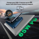 PROMATE Car Charger, Transparent 65W Ultra - Compact Car Adapter with USB Type - C Power Delivery Port, USB - A Port, Mini Handle - Al Kabayel Discount CentrePROMATE Car Charger, Transparent 65W Ultra - Compact Car Adapter with USB Type - C Power Delivery Port, USB - A Port, Mini HandleCords & AdaptersPROMATEAl Kabayel Discount Centre