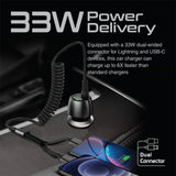 Promate Car Charger with Cable, Universal 33W Power Delivery DC Charger with Built - In 2 - in - 1 Splitter USB - C, Lightning Charging Coiled Cable and QC 3.0 USB Port for iPhone 17, Andriod PowerDrive - 33DCI - Al Kabayel Discount CentrePromate Car Charger with Cable, Universal 33W Power Delivery DC Charger with Built - In 2 - in - 1 Splitter USB - C, Lightning Charging Coiled Cable and QC 3.0 USB Port for iPhone 17, Andriod PowerDrive - 33DCICords & AdaptersPROMATEAl Kabayel Discount Centre