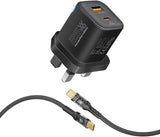 PROMATE Dual Port Wall Charger,25W USB - C USB - A Charge Ports, 60W USB - C, 1.2meter Transparent Cable - Al Kabayel Discount CentrePROMATE Dual Port Wall Charger,25W USB - C USB - A Charge Ports, 60W USB - C, 1.2meter Transparent CableCords & AdaptersPROMATEAl Kabayel Discount Centre