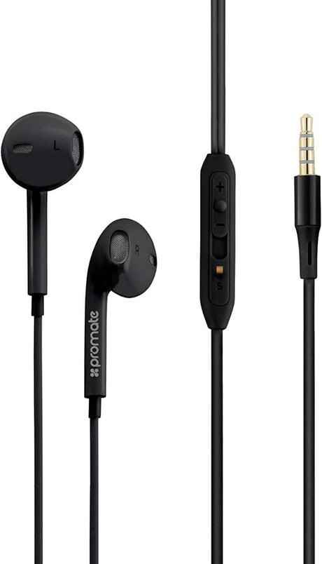 Promate Earphones, In - Ear 3.5Mm Universal Crystal Sound And Noise Isolating Earbuds With In - Line Remote Volume Control And Built - In Mic For Smartphones, Pc, Tablets, Laptops, Gearpod - Is2 Black, Wired - Al Kabayel Discount CentrePromate Earphones, In - Ear 3.5Mm Universal Crystal Sound And Noise Isolating Earbuds With In - Line Remote Volume Control And Built - In Mic For Smartphones, Pc, Tablets, Laptops, Gearpod - Is2 Black, WiredElectronic AppliancesPROMATEAl Kabayel Discount Centre