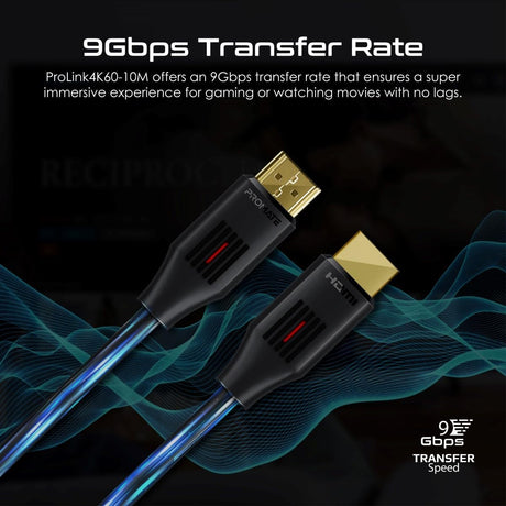 PROMATE HDMI 2.0 Cable, 4K@60Hz HDMI to HDMI Slim 10meter Cable, 9Gbps Bandwidth, Ethernet Support and Gold - Plated Connectors, ProLink4K60 - 10M - Al Kabayel Discount CentrePROMATE HDMI 2.0 Cable, 4K@60Hz HDMI to HDMI Slim 10meter Cable, 9Gbps Bandwidth, Ethernet Support and Gold - Plated Connectors, ProLink4K60 - 10MCords & AdaptersPROMATEAl Kabayel Discount Centre