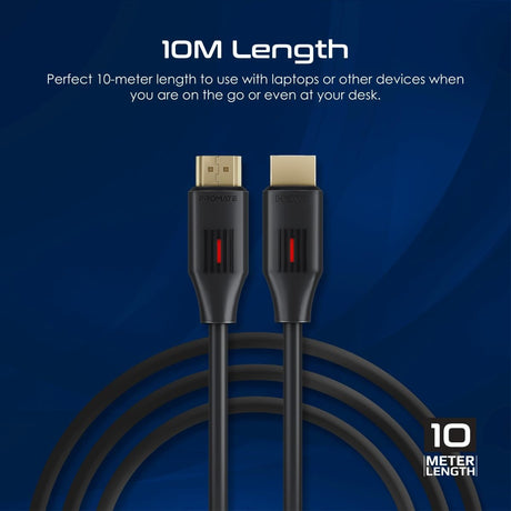PROMATE HDMI 2.0 Cable, 4K@60Hz HDMI to HDMI Slim 10meter Cable, 9Gbps Bandwidth, Ethernet Support and Gold - Plated Connectors, ProLink4K60 - 10M - Al Kabayel Discount CentrePROMATE HDMI 2.0 Cable, 4K@60Hz HDMI to HDMI Slim 10meter Cable, 9Gbps Bandwidth, Ethernet Support and Gold - Plated Connectors, ProLink4K60 - 10MCords & AdaptersPROMATEAl Kabayel Discount Centre