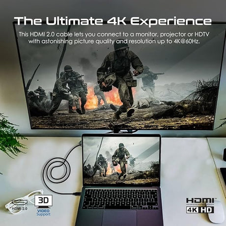 PROMATE HDMI 2.0 Cable, 4K@60Hz HDMI to HDMI Slim 3meter Cable, 18Gbps Bandwidth, Ethernet Support and Gold - Plated Connectors, ProLink4K60 - 300 - Al Kabayel Discount CentrePROMATE HDMI 2.0 Cable, 4K@60Hz HDMI to HDMI Slim 3meter Cable, 18Gbps Bandwidth, Ethernet Support and Gold - Plated Connectors, ProLink4K60 - 300Cords & AdaptersPROMATEAl Kabayel Discount Centre