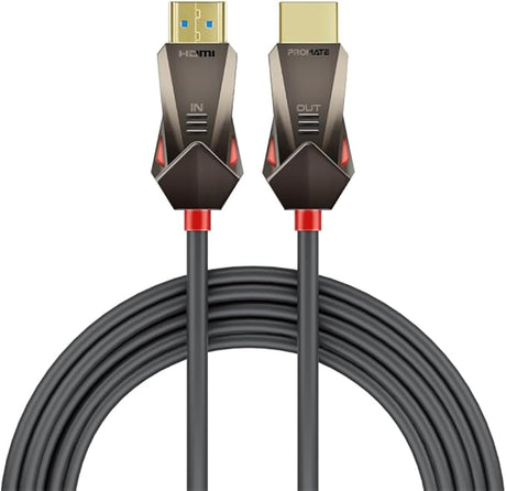 PROMATE HDMI 2.0 Cable, 4K@60Hz HDMI to HDMI Unidirectional Cable, 18Gbps Bandwidth, Ethernet, 15meter Fiber Optic Cable and Gold - Plated Connectors, ProLink4K60 - 15M - Al Kabayel Discount CentrePROMATE HDMI 2.0 Cable, 4K@60Hz HDMI to HDMI Unidirectional Cable, 18Gbps Bandwidth, Ethernet, 15meter Fiber Optic Cable and Gold - Plated Connectors, ProLink4K60 - 15MCords & AdaptersPROMATEAl Kabayel Discount Centre