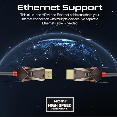 PROMATE HDMI 2.0 Cable, 4K@60Hz HDMI to HDMI Unidirectional Cable, 18Gbps Bandwidth, Ethernet, 20meter Fiber Optic Cable and Gold - Plated Connectors, ProLink4K60 - 20M - Al Kabayel Discount CentrePROMATE HDMI 2.0 Cable, 4K@60Hz HDMI to HDMI Unidirectional Cable, 18Gbps Bandwidth, Ethernet, 20meter Fiber Optic Cable and Gold - Plated Connectors, ProLink4K60 - 20MCords & AdaptersPROMATEAl Kabayel Discount Centre