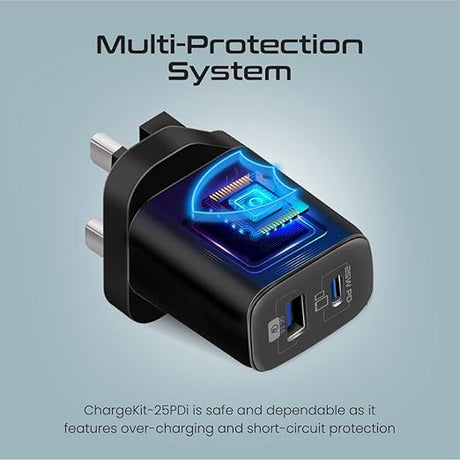 PROMATE iPhone 15 Dual Port AC Charger with USB - C to Lightning Cable, 25W Power Delivery Port, 480 Mbps Data Sync, 1.2meter Length - Al Kabayel Discount CentrePROMATE iPhone 15 Dual Port AC Charger with USB - C to Lightning Cable, 25W Power Delivery Port, 480 Mbps Data Sync, 1.2meter LengthCords & AdaptersPROMATEAl Kabayel Discount Centre