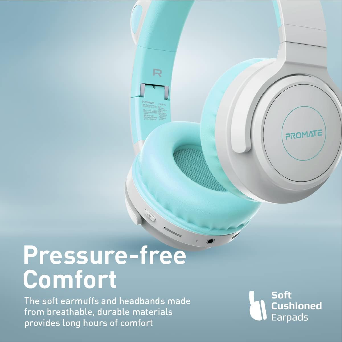 Promate Kids Wireless Bluetooth Headphones, Kawaii Style Wired/Wireless Foldable Headphones with Attached LED Cat Ears, 93Db Safe Volume Limit, Mic, AUX, TF Card Slot and 40H Playtime, Panda - Al Kabayel Discount CentrePromate Kids Wireless Bluetooth Headphones, Kawaii Style Wired/Wireless Foldable Headphones with Attached LED Cat Ears, 93Db Safe Volume Limit, Mic, AUX, TF Card Slot and 40H Playtime, PandaElectronic AppliancesPROMATEAl Kabayel Discount Centre