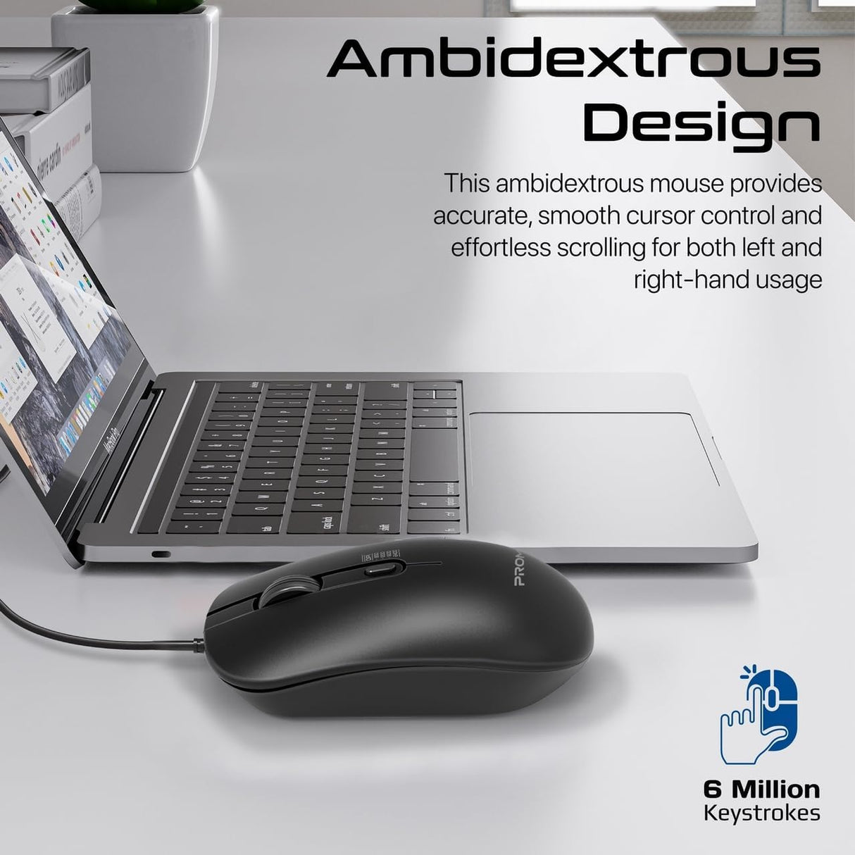 Promate MaxComfort Adjustable DPI Wired Optical Mouse, 2400DPI High Precision, 1.5m Cable Length - Al Kabayel Discount CentrePromate MaxComfort Adjustable DPI Wired Optical Mouse, 2400DPI High Precision, 1.5m Cable LengthElectronic AppliancesPROMATEAl Kabayel Discount Centre