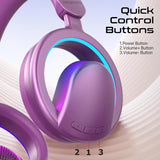 Promate Novon Open - Ear Bluetooth Headphones with Detachable Mic, RGB Light Modes, 40mm Dynamic Drivers, 20H Battery, Bluetooth v6.0, ABS - PC Build for Gaming, Workouts, and Streaming Purple - Al Kabayel Discount CentrePromate Novon Open - Ear Bluetooth Headphones with Detachable Mic, RGB Light Modes, 40mm Dynamic Drivers, 20H Battery, Bluetooth v6.0, ABS - PC Build for Gaming, Workouts, and Streaming PurpleElectronic AppliancesPROMATEAl Kabayel Discount Centre