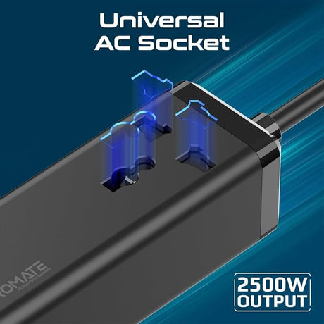 Promate Power Strip, 5 - in - 1 Multi - Port 65W GaNFast Power Extension, 2500W AC Socket, Dual USB - C Power Delivery Ports, Dual QC 3.0 Ports, 2m Cable, PowerBrix - GaN65 - Al Kabayel Discount CentrePromate Power Strip, 5 - in - 1 Multi - Port 65W GaNFast Power Extension, 2500W AC Socket, Dual USB - C Power Delivery Ports, Dual QC 3.0 Ports, 2m Cable, PowerBrix - GaN65Cords & AdaptersPROMATEAl Kabayel Discount Centre