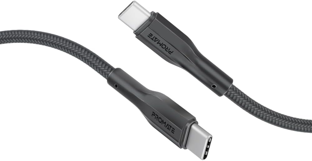 Promate Super - Flexible 60W USB - C to USB - C Fast Charging Cable (3M) PD 3A Type - C Charger Cord for iPhone 15 16 17, Tablets, Laptops, MacBook, iPad Pro, Samsung S24 S25 S26 ZFold7, Pixel - Black - Al Kabayel Discount CentrePromate Super - Flexible 60W USB - C to USB - C Fast Charging Cable (3M) PD 3A Type - C Charger Cord for iPhone 15 16 17, Tablets, Laptops, MacBook, iPad Pro, Samsung S24 S25 S26 ZFold7, Pixel - BlackCords & AdaptersPROMATEAl Kabayel Discount Centre