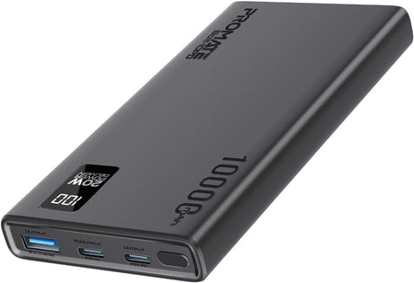 Promate Universal 10000mAh Ultra - Slim Power Bank, with 20W USB - C Input/Output Port, QC 3.0 Output, USB - C Ports, LCD Screen and Over - Heating Protection for Smartphones and Tablets, Bolt - 10PD - Al Kabayel Discount CentrePromate Universal 10000mAh Ultra - Slim Power Bank, with 20W USB - C Input/Output Port, QC 3.0 Output, USB - C Ports, LCD Screen and Over - Heating Protection for Smartphones and Tablets, Bolt - 10PDMobile AccessoriesPROMATEAl Kabayel Discount Centre