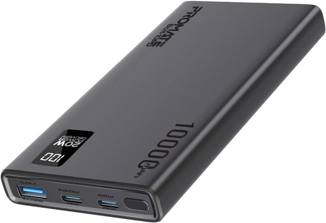 Promate Universal 10000mAh Ultra - Slim Power Bank, with 20W USB - C Input/Output Port, QC 3.0 Output, USB - C Ports, LCD Screen and Over - Heating Protection for Smartphones and Tablets, Bolt - 10PD - Al Kabayel Discount CentrePromate Universal 10000mAh Ultra - Slim Power Bank, with 20W USB - C Input/Output Port, QC 3.0 Output, USB - C Ports, LCD Screen and Over - Heating Protection for Smartphones and Tablets, Bolt - 10PDMobile AccessoriesPROMATEAl Kabayel Discount Centre