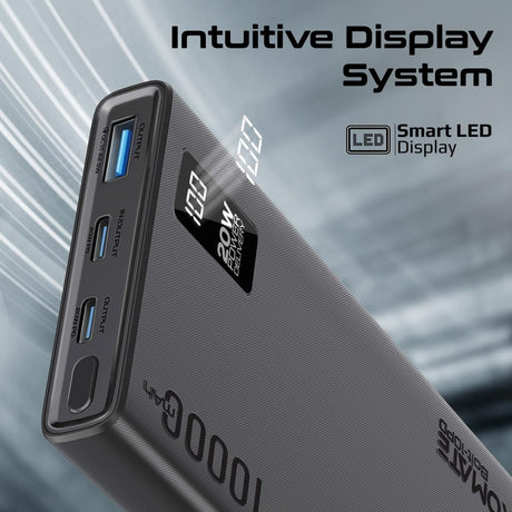 Promate Universal 10000mAh Ultra - Slim Power Bank, with 20W USB - C Input/Output Port, QC 3.0 Output, USB - C Ports, LCD Screen and Over - Heating Protection for Smartphones and Tablets, Bolt - 10PD - Al Kabayel Discount CentrePromate Universal 10000mAh Ultra - Slim Power Bank, with 20W USB - C Input/Output Port, QC 3.0 Output, USB - C Ports, LCD Screen and Over - Heating Protection for Smartphones and Tablets, Bolt - 10PDMobile AccessoriesPROMATEAl Kabayel Discount Centre