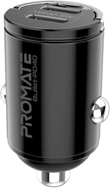 Promate USB - C Car Charger, Ultra - Compact Fast 40W Power Delivery Adapter with Dual USB - C Ports, Built - In Mini Handle, Aluminum Alloy and Short - Circuit Protection for iPhone 14, Galaxy S22,Bullet - PD40 - Al Kabayel Discount CentrePromate USB - C Car Charger, Ultra - Compact Fast 40W Power Delivery Adapter with Dual USB - C Ports, Built - In Mini Handle, Aluminum Alloy and Short - Circuit Protection for iPhone 14, Galaxy S22,Bullet - PD40Cords & AdaptersPROMATEAl Kabayel Discount Centre
