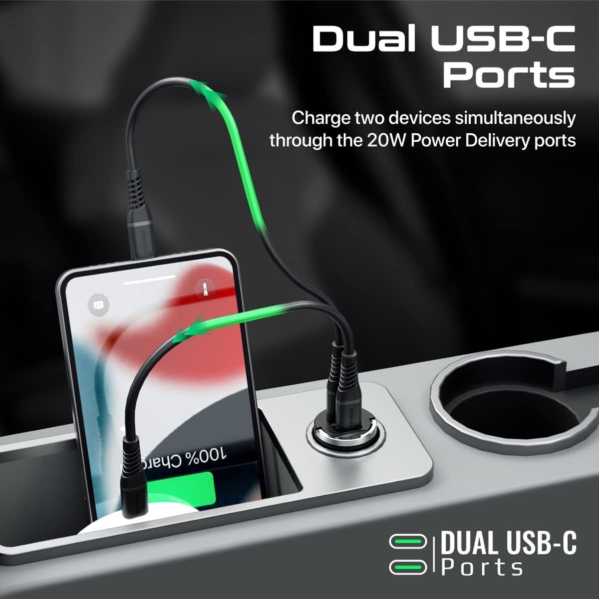 Promate USB - C Car Charger, Ultra - Compact Fast 40W Power Delivery Adapter with Dual USB - C Ports, Built - In Mini Handle, Aluminum Alloy and Short - Circuit Protection for iPhone 14, Galaxy S22,Bullet - PD40 - Al Kabayel Discount CentrePromate USB - C Car Charger, Ultra - Compact Fast 40W Power Delivery Adapter with Dual USB - C Ports, Built - In Mini Handle, Aluminum Alloy and Short - Circuit Protection for iPhone 14, Galaxy S22,Bullet - PD40Cords & AdaptersPROMATEAl Kabayel Discount Centre