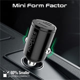 Promate USB - C Car Charger, Ultra - Compact Fast 40W Power Delivery Adapter with Dual USB - C Ports, Built - In Mini Handle, Aluminum Alloy and Short - Circuit Protection for iPhone 14, Galaxy S22,Bullet - PD40 - Al Kabayel Discount CentrePromate USB - C Car Charger, Ultra - Compact Fast 40W Power Delivery Adapter with Dual USB - C Ports, Built - In Mini Handle, Aluminum Alloy and Short - Circuit Protection for iPhone 14, Galaxy S22,Bullet - PD40Cords & AdaptersPROMATEAl Kabayel Discount Centre