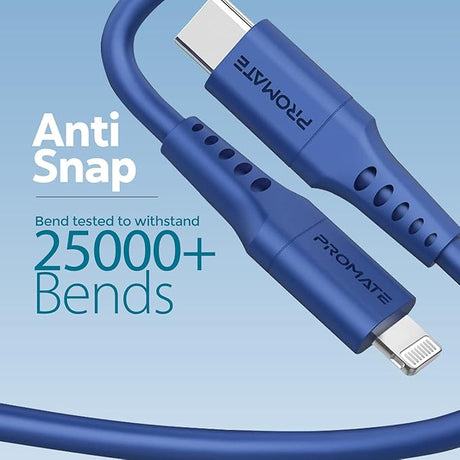 PROMATE USB - C to Lightning Cable 3meter, 20W Type - C to Lightning Soft Silicone Cord with 480 Mbps Data Sync, PowerLink - 300 - Al Kabayel Discount CentrePROMATE USB - C to Lightning Cable 3meter, 20W Type - C to Lightning Soft Silicone Cord with 480 Mbps Data Sync, PowerLink - 300Cords & AdaptersPROMATEAl Kabayel Discount Centre