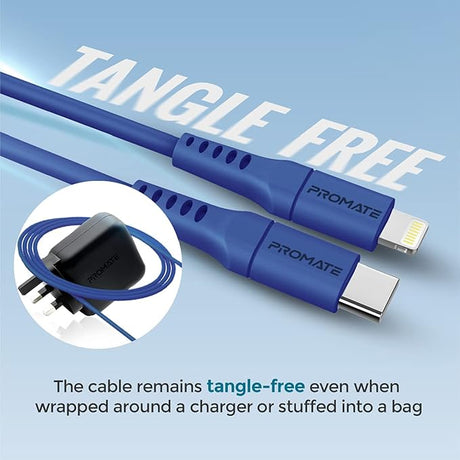 PROMATE USB - C to Lightning Cable 3meter, 20W Type - C to Lightning Soft Silicone Cord with 480 Mbps Data Sync, PowerLink - 300 - Al Kabayel Discount CentrePROMATE USB - C to Lightning Cable 3meter, 20W Type - C to Lightning Soft Silicone Cord with 480 Mbps Data Sync, PowerLink - 300Cords & AdaptersPROMATEAl Kabayel Discount Centre